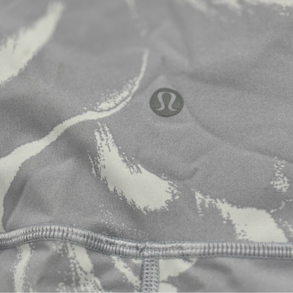 Lululemon‎ Womens Flower Pop White Silver Lilac Wunder Under Hi Rise Tights - Picture 6 of 10